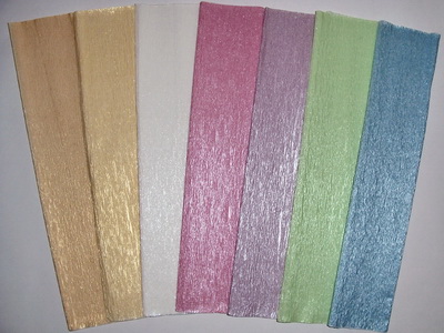 Pearl Crepe Paper,Бумага белая перламутровая крепированная